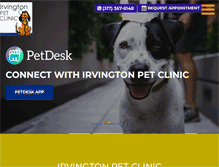Tablet Screenshot of irvingtonpetclinic.com